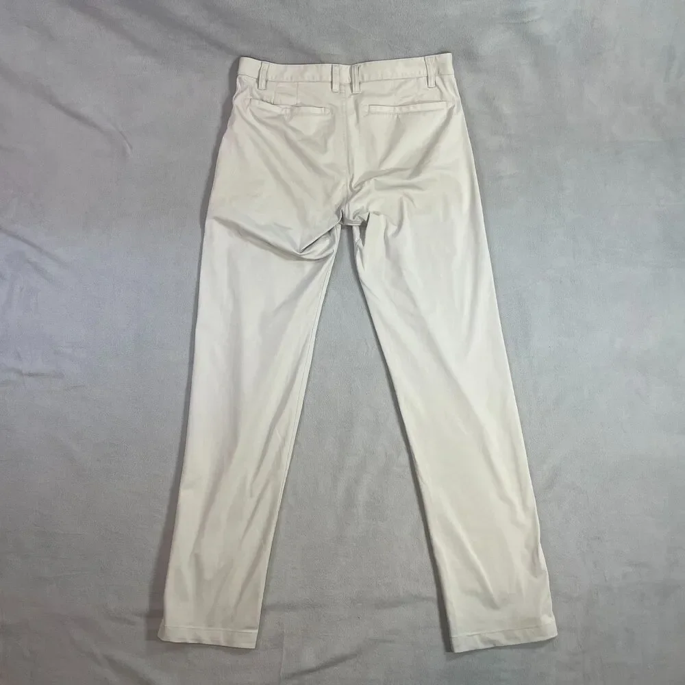 Rhone Commuter Pants Mens 30x31 Classic Fit Performance Flex Knit Golf Beige - Picture 10 of 16